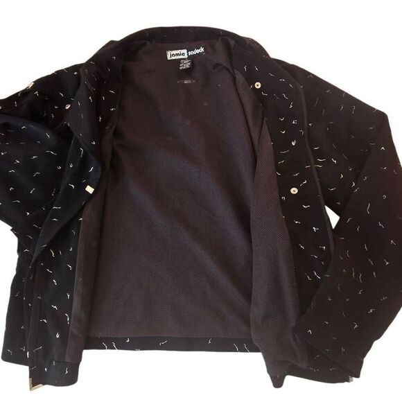 Jamie Sadock Women's Black Silver Zip Front Athletic Warm Up Golf Jacket Medium - Picture 4 of 13